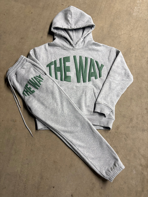 Light Gray “THE WAY” Jogging Suit